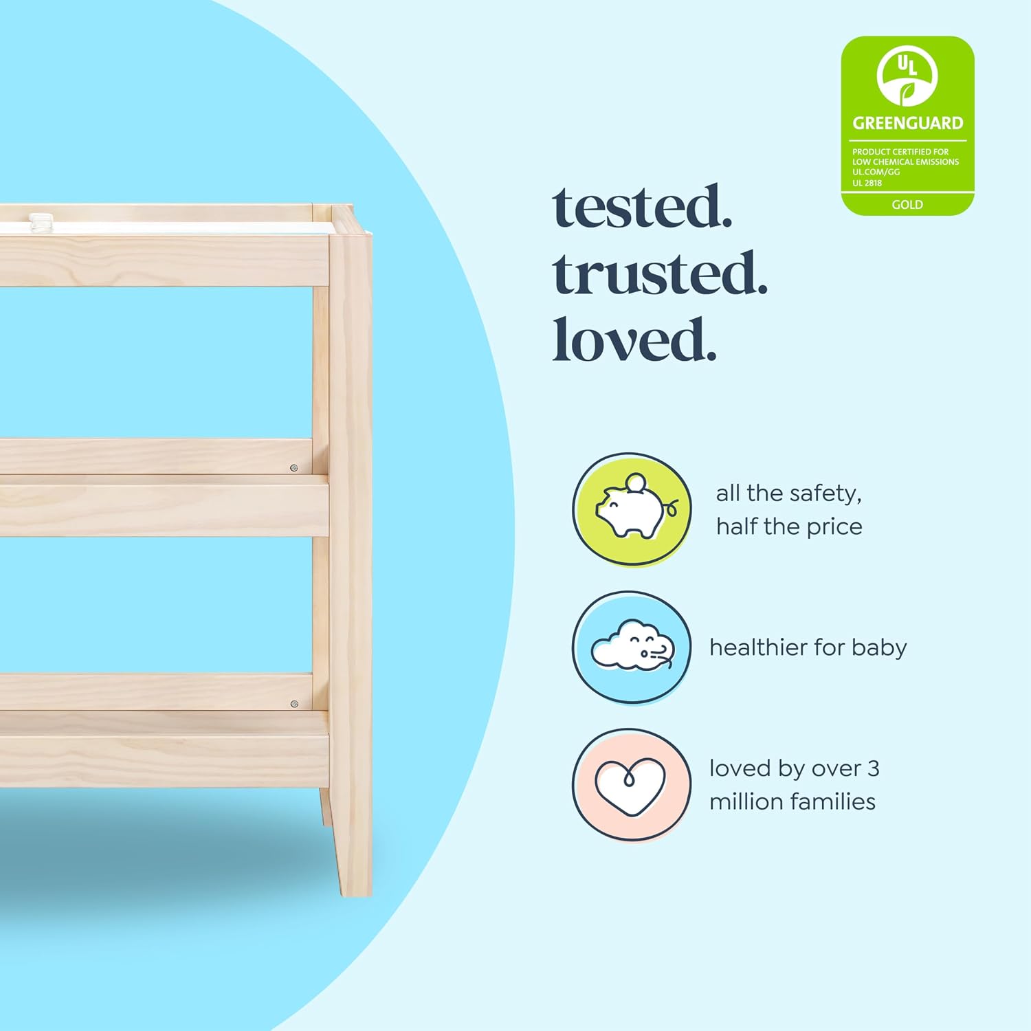 Carter's by Davinci Colby Changing Table in Washed Natural, GREENGUARD Gold Certified