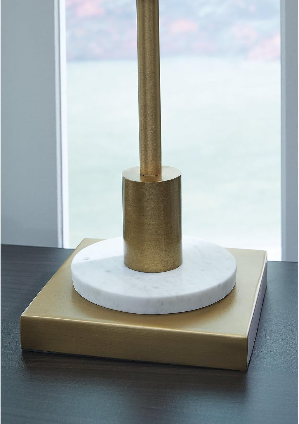 Signature Design by Ashley Fritzburn Industrial Metal Table Lamp with On/Off Switch, Metallic & White