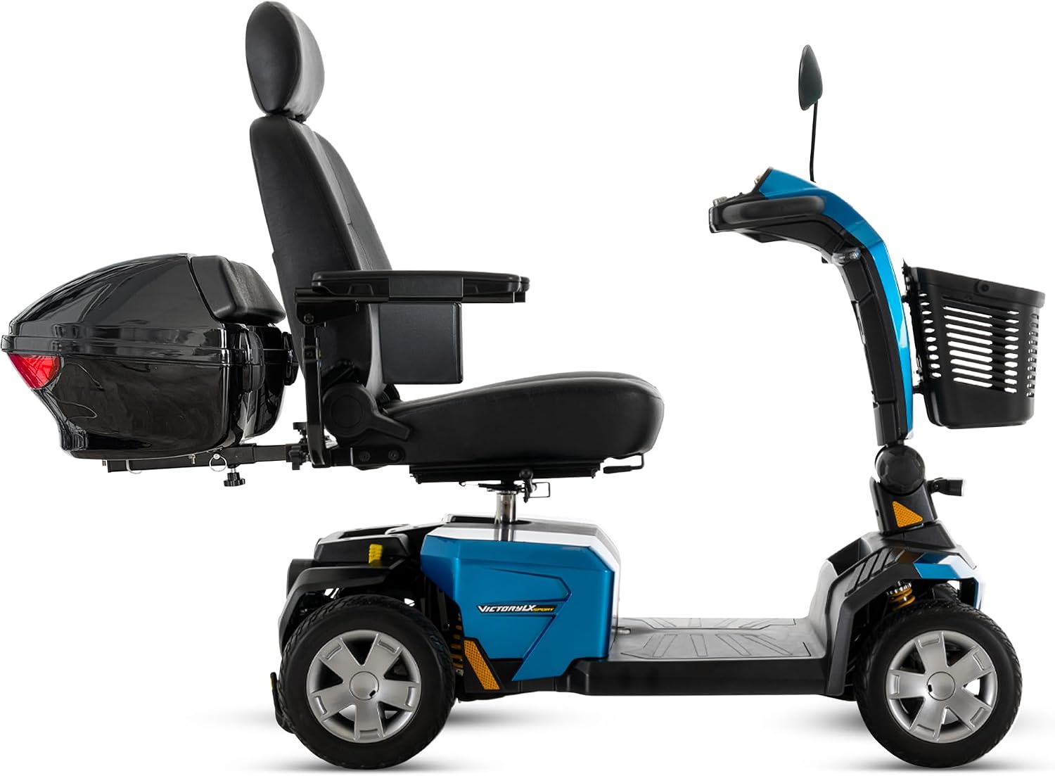 Pride Victory LX Sport + Accessories, Heavy Duty 4 Wheel Scooter for Adults and Seniors, Comfrot High Back Seating, 400 lb Capacity, LED Lighting, CTS Suspension, 8.6 MPH, Extended Service Warranty