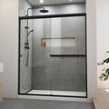 DreamLine Alliance Pro BGX 56-60 inch W x 70 3/8 inch H Semi-Frameless Bypass Shower Door in Matte Black and Clear Glass