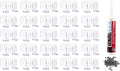 Clear Plastic Keystone 25 Piece Jumbo Snow Guards with Mechanical Fastening Mounting Hardware Kit - Includes (50) 2' #14 Self-tapping Screws with Neoprene Washers for Wood Purlins & (1) Tube Sealant