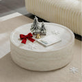 JUSTONE Round Coffee Tables for Living Room,Faux Mars Pattern Modern Minimalist Side Tables Accent End Table End Table for Apartment,Office,No Need Assembly Ø39.37' x 12'H,Marble