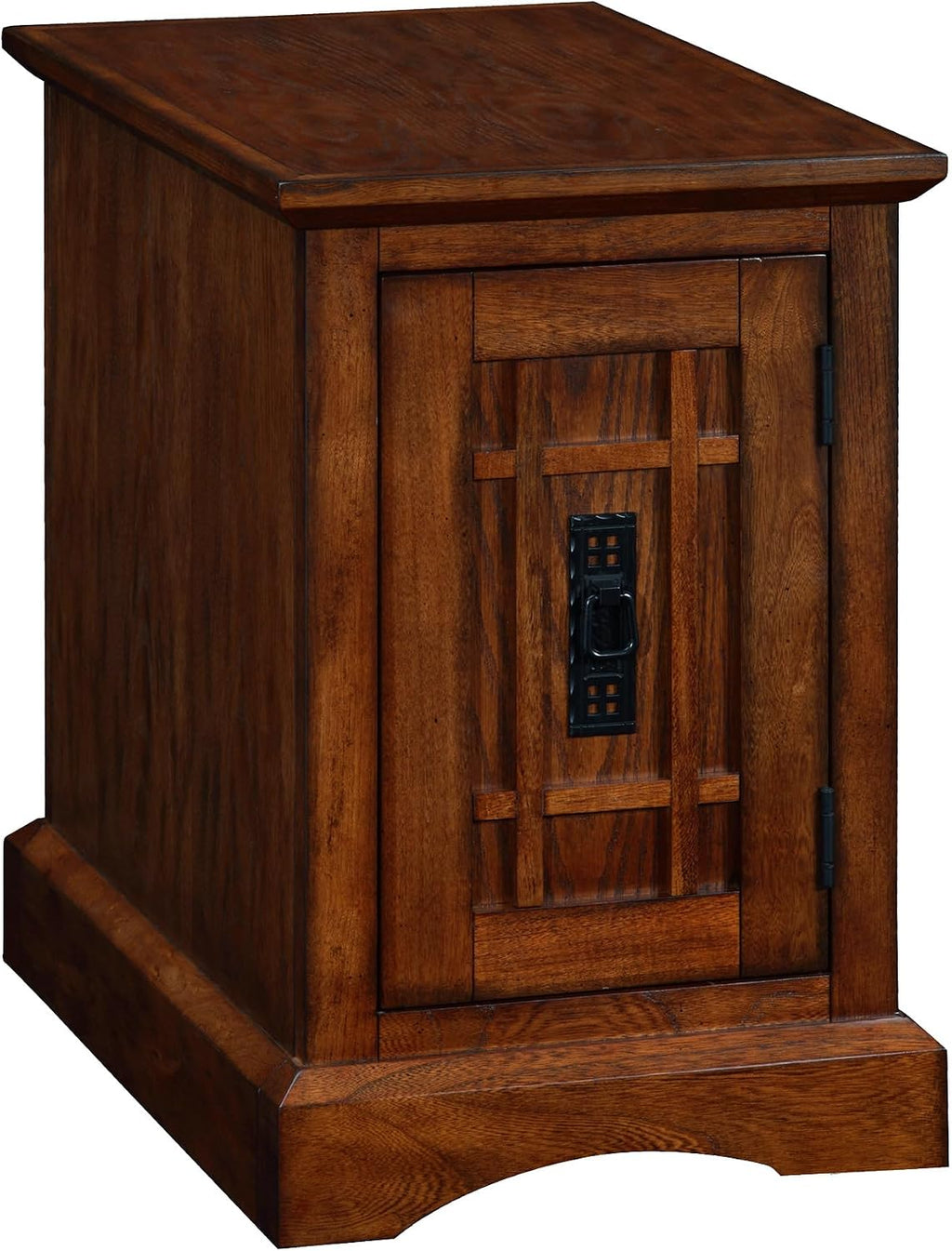 Leick Home Mission Narrow End Table, Solid Wood, with Door, for Living Room and Small Spaces, Mission Oak, 82401