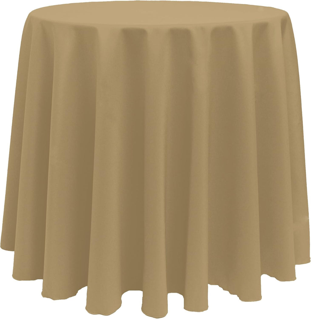 Ultimate Textile 90in Round Tablecloth - Polyester Table Cover with Seamless Design, Machine Washable, Stain & Wrinkle Resistant for Weddings - Cafe, 3 Pack