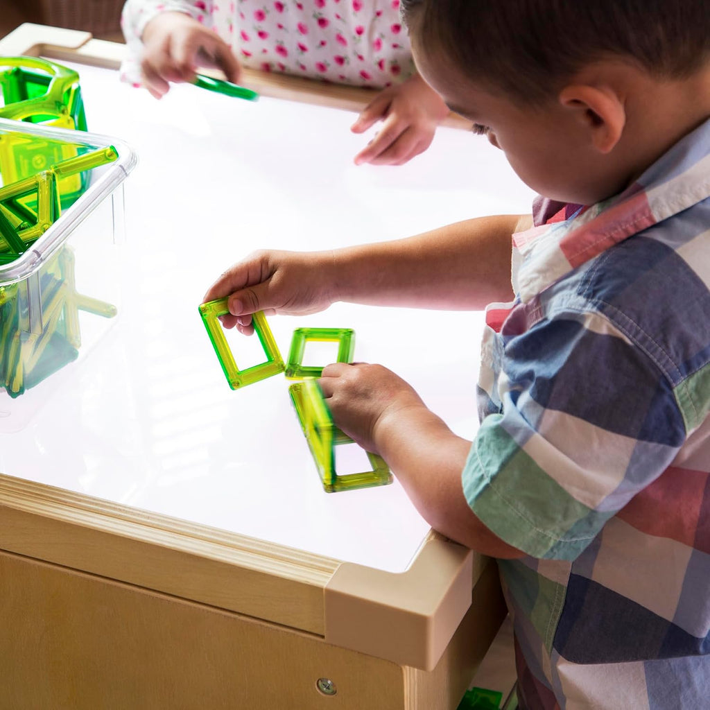 Guidecraft LED Tabletop Lightbox: Activity Light Table for Preschool, Classroom and Kids Playroom | Sensory Learning | Educational Play