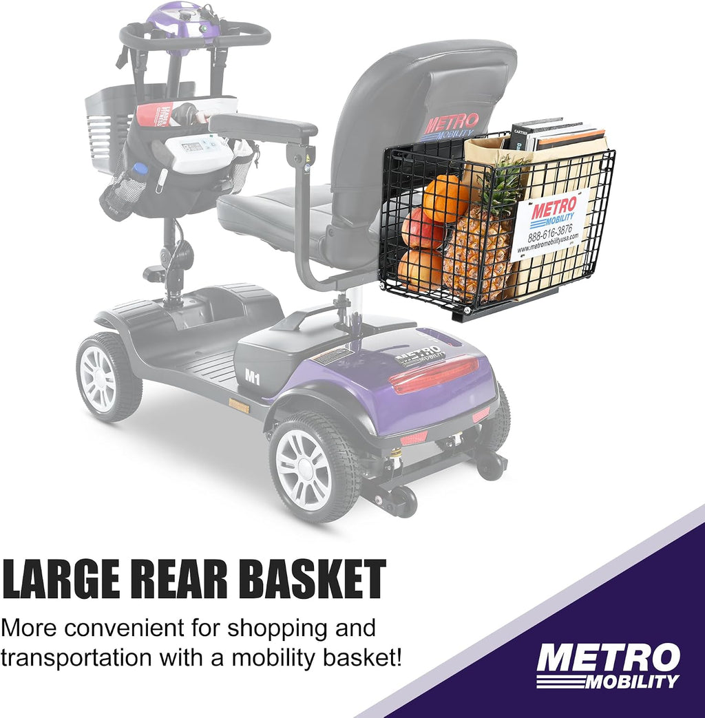 4 Wheel Metro Mobility Scooter for Adults-Motorized Scooter for Seniors-300 lbs Max Weight Capacity-Long Range and Removable Battery-300W Powerful Motor-M1 Purple
