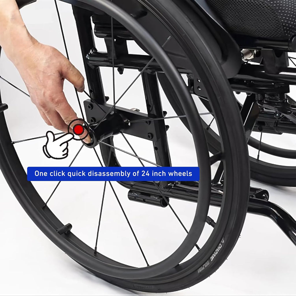 Light Wheelchair,Folding Wheelchair For Adults,Lightweight Foldable Wheelchair,Aluminum Alloy Wheelchair,Compact Wheelchair,Sports Folding Transport Wheelchair,All - Terrain Wheelchair(Size:36cm/14.2i