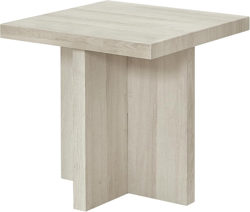 Roundhill Furniture Mchome 3-Piece Coffee Table Set, Coffee Table and Two End Tables, White Finish