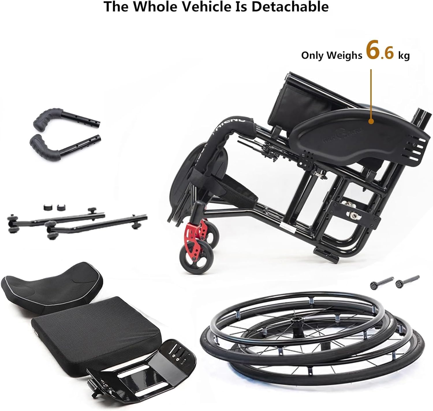 Wheelchairs for Adults,Sports and Leisure Wheelchairs,Portable Manual Wheel Chair,Folding All-Terrain Ultra Lightweight Wheelchair,Self-propelled Transport Wheelchairs(Seat Width 36cm/14.1in,Purple)