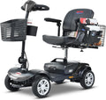 Mobility Scooter for Seniors and Adults M1 Gloss Black, 300W Motor, 9' Solid Tires, Foldable Heavy Duty Electric Scooter, Comfortable Adjustable Seat with 360° Rotation, Portable for Travel