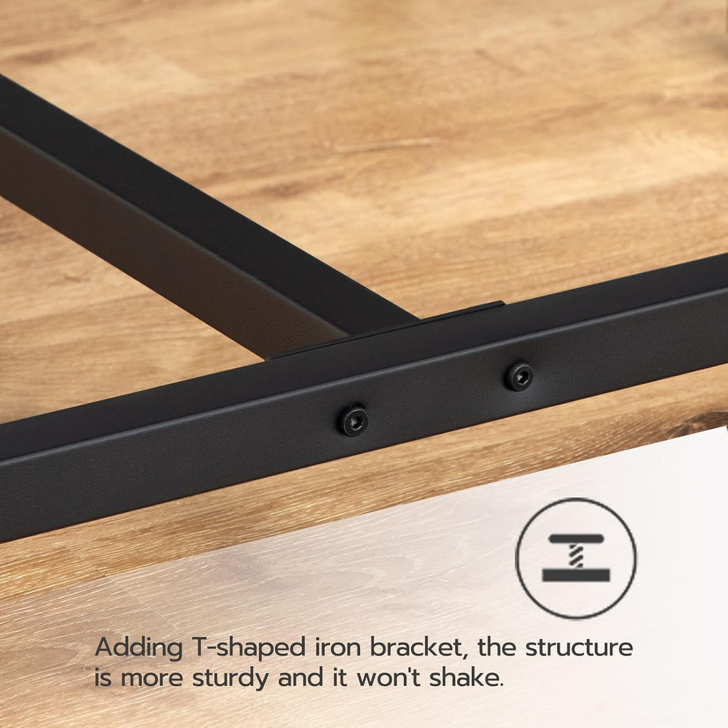 HOOBRO Bar Table and Chairs Set, 47.2' Rectangular Pub Table with 2 Stools for Small Space, High Top Table, 3-Piece Breakfast Set, Sturdy Metal Frame, Easy to Assemble, Greige BG52BT01