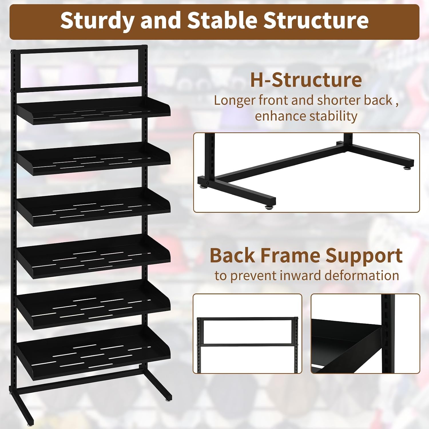 6 Tier Large Hat Rack Stand, Adjustable Baseball Cap Storage Rack with 6 Plate Tray, Heavy-Duty Metal Hat Display Stand for 180 Baseball Hat, Home and Commercial Use