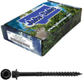 Jake Sales #14 X 3-1/4' Heavy Duty Black Timber/Log/Landscaping Wood Screws - Exterior Coated Heavy Duty Screws. 9 x 5 Pound Boxes - ~1,449 Screws