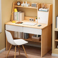 Small Computer Desk with Drawers, Stand Up Desk with Storage Shelves, Work Desk for Home Office for Bedroom, Office, Dormitory (80 * 50 * 100cm)