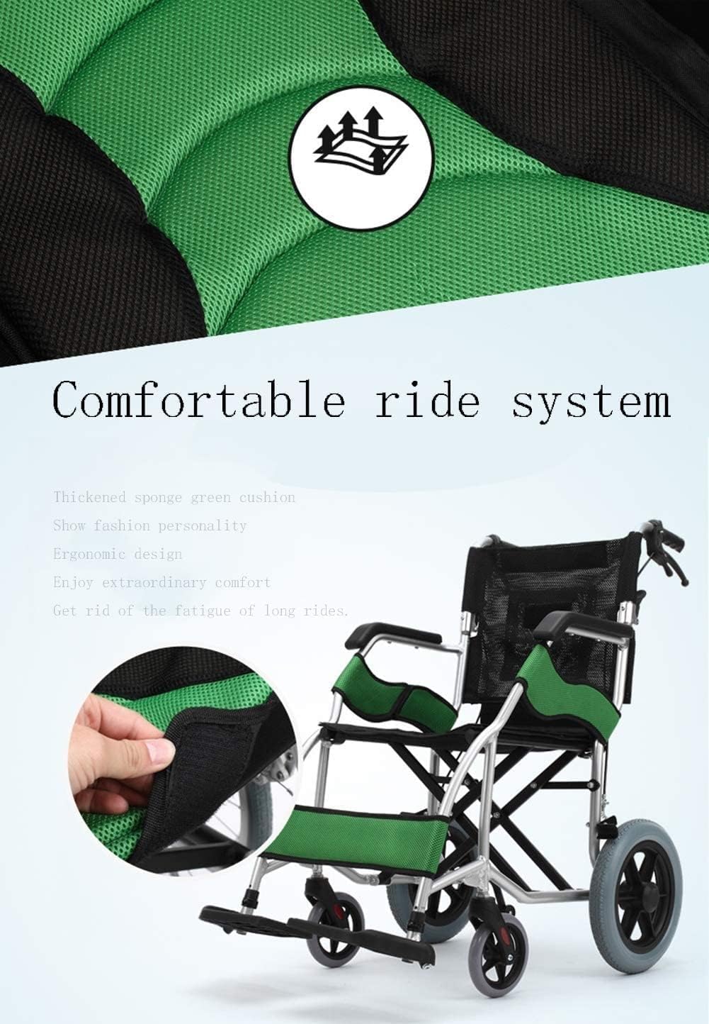 Wheelchair Aluminum Folding Portable Trolley Elderly Disabled Ultra Light Portable Travel Small Wheel Scooter
