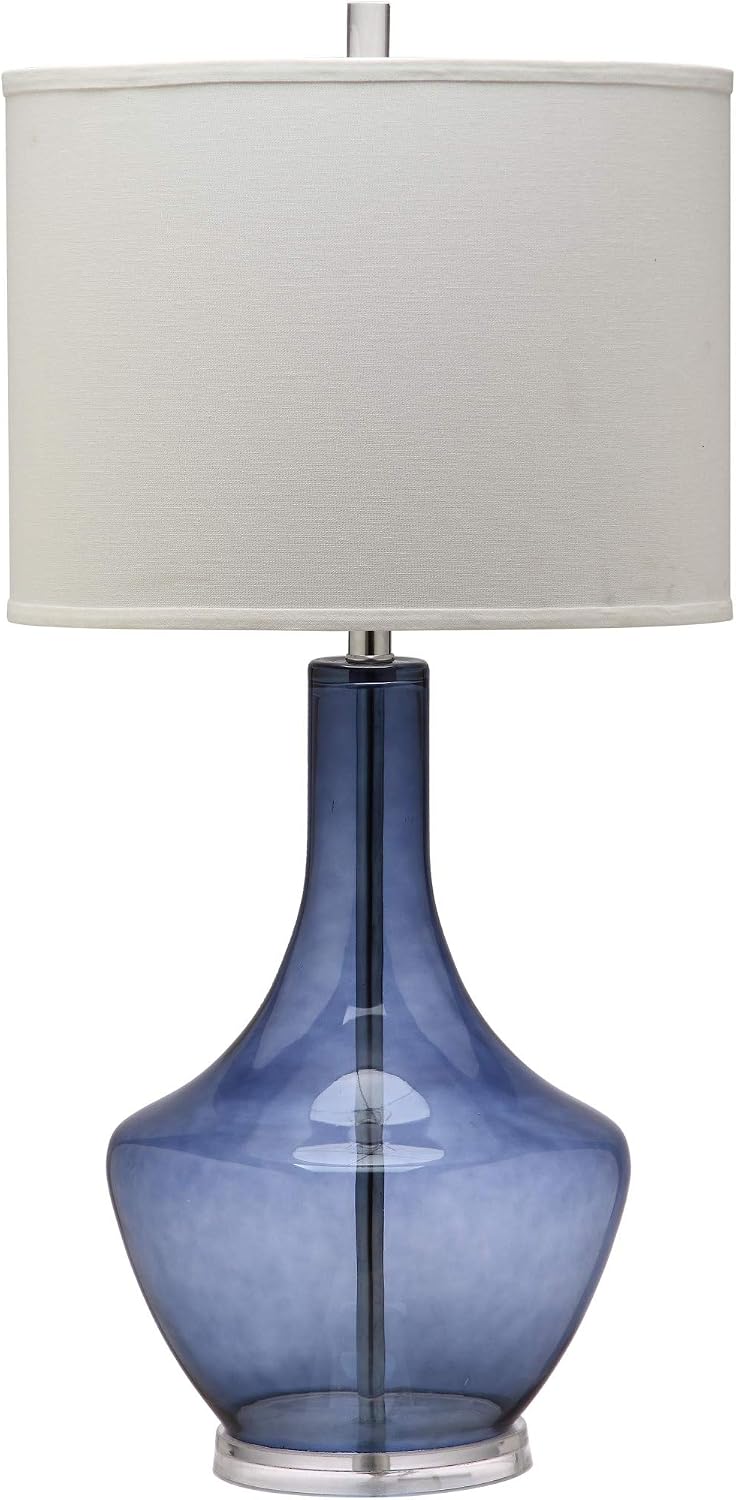 SAFAVIEH Lighting Collection Mercury Light Blue Glass 35-inch Bedroom Living Room Home Office Desk Nightstand Table Lamp (LED Bulb Included)