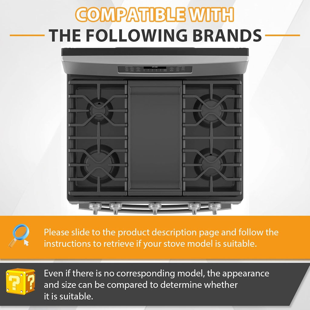 WB31X27151 Side Grates WB31X24738 Stovetop Griddle Replacement for GE General Electric Stove Parts,WB31X24736 Cooktop Grates WB31X24998 Cast Iron Griddle for Stove Top JGBS66REKSS JGB735SPSS Gas Stove