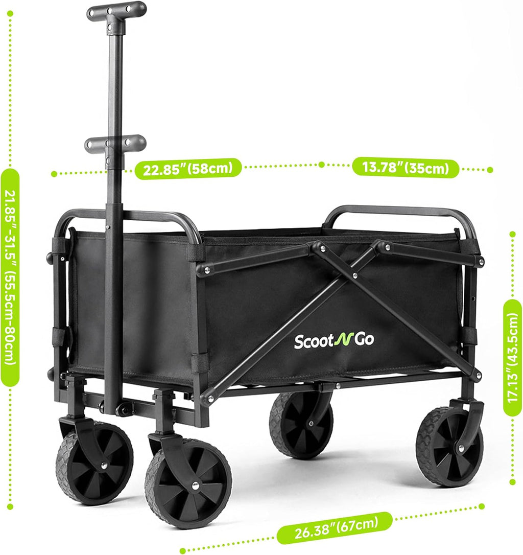 SCOOTNGO Mobility Scooters for Seniors, 4 Wheel Foldable Lightweight Airline Approved Mobility Scooter for Adults, Dual Batteries, Portable, No Assembly Needed (Silver Grey, with Folding Trailer)