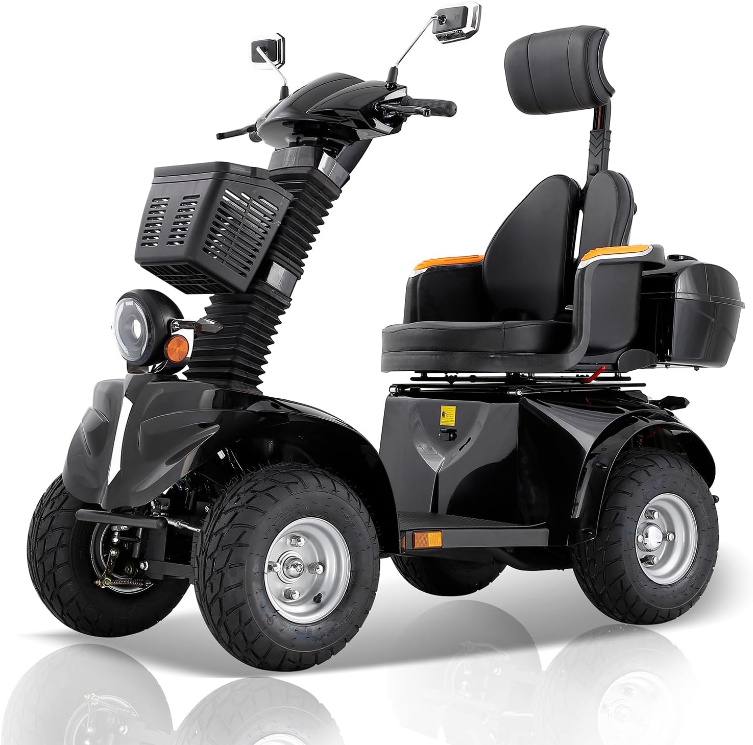 Heavy Duty Mobility Scooters for Seniors & Adults 500lbs Capacity - Electric Powered Mobility Cart - 1000W All Terrain Recreational Mobility Scooter for Travel