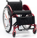 Lightweight Transport Wheelchair,Folding All-Terrain Wheelchair,Portable Self-propelled Manual Wheelchairs,Sports and Leisure Wheelchairs for Adults,Aluminum Alloy Wheelchair(Soft Backrest,38cm/15in)