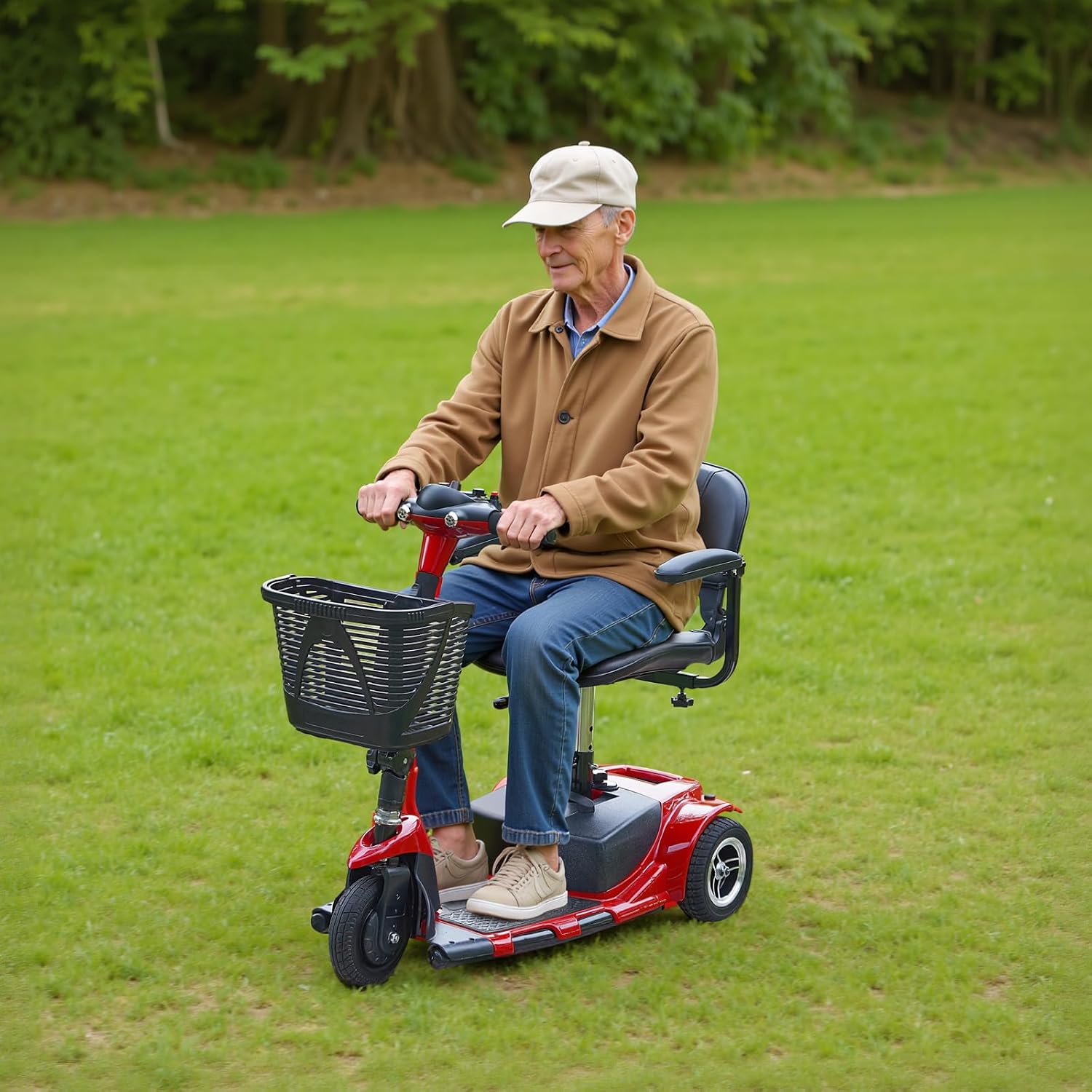 VEVOR 2025 Upgraded 3 Wheel Folding Mobility Scooter for Adults & Seniors,Electric Powered Mobility Scooter & 12 Mile Long Range, All Terrain Travel Wheelchair with 9° Climbing, 265lb Capacity