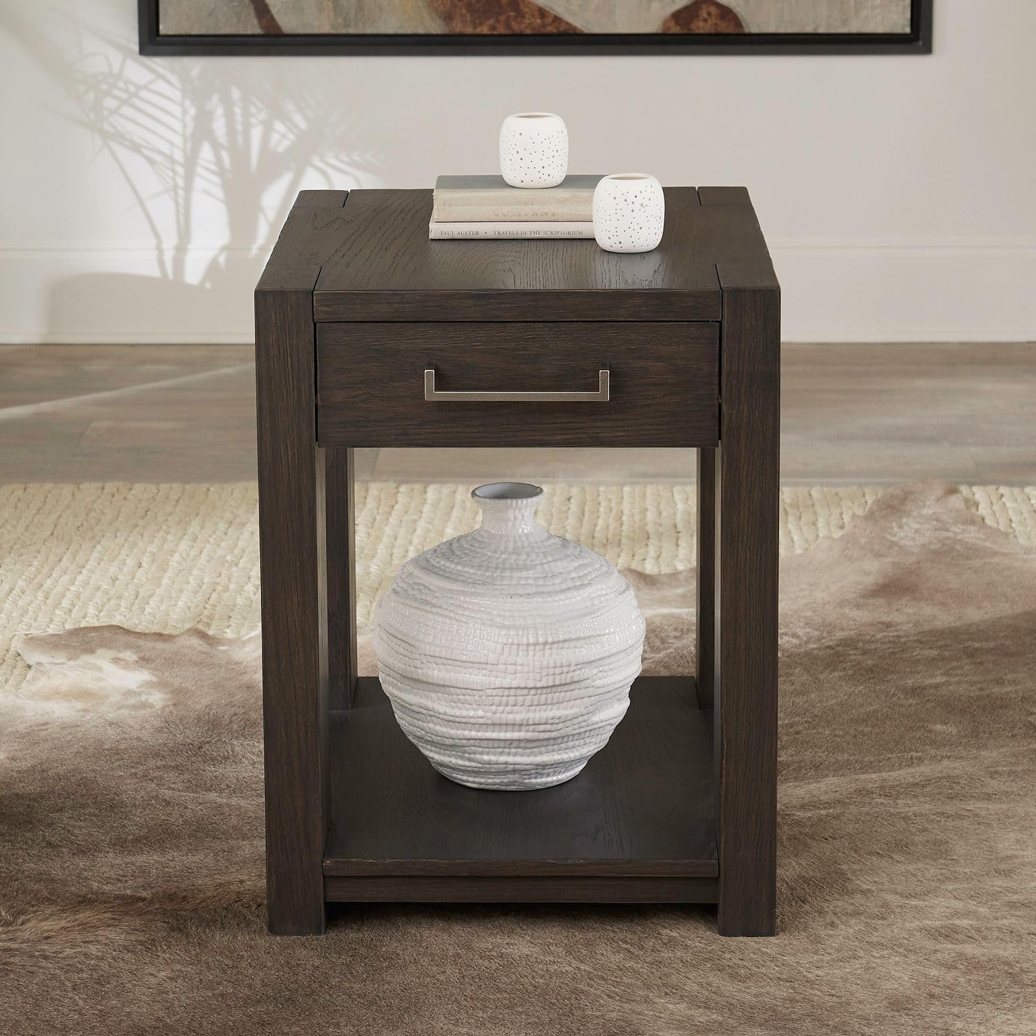 Liberty Furniture Lennox Hill Living Room Chairside Table - Bark