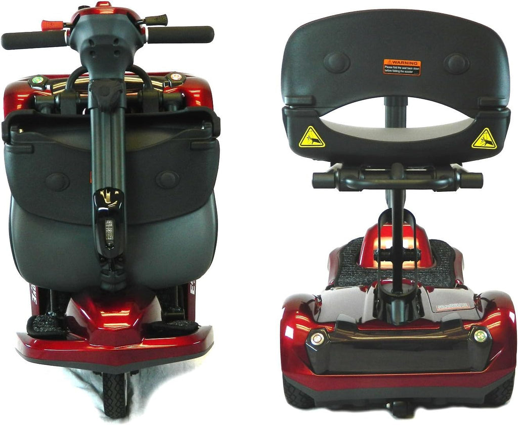 EvRider Easy Move Mobility Scooter Remote Automatic Folding, Burgundy
