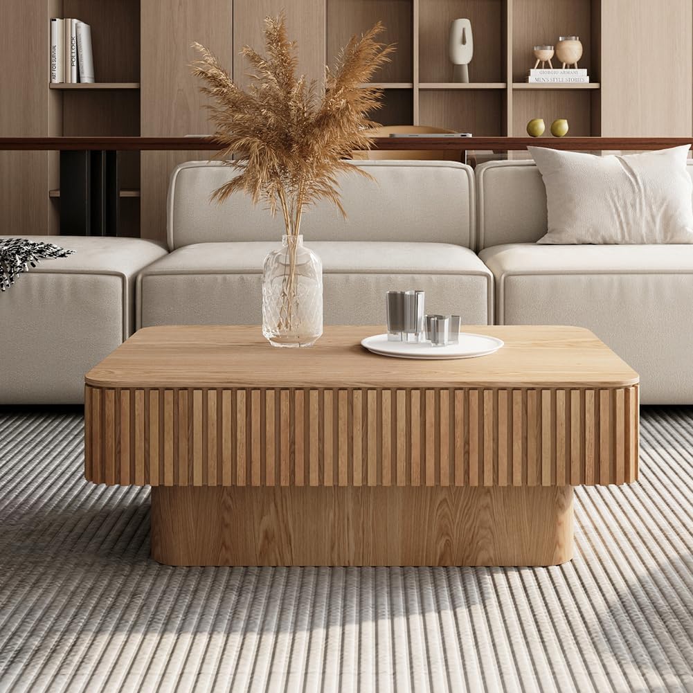 Lift Top Coffee Table for Living Room Smart Coffee Tables with Lifting Top Modern Coffee Table with Storage for Apartment Office 38.6' Rectangle Oak
