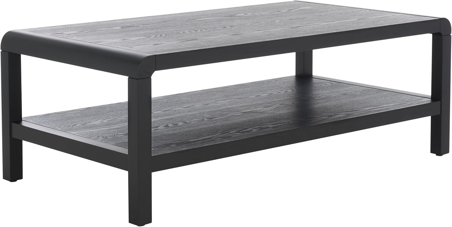 SAFAVIEH Home Collection Omara Black 1-Shelf Coffee Table