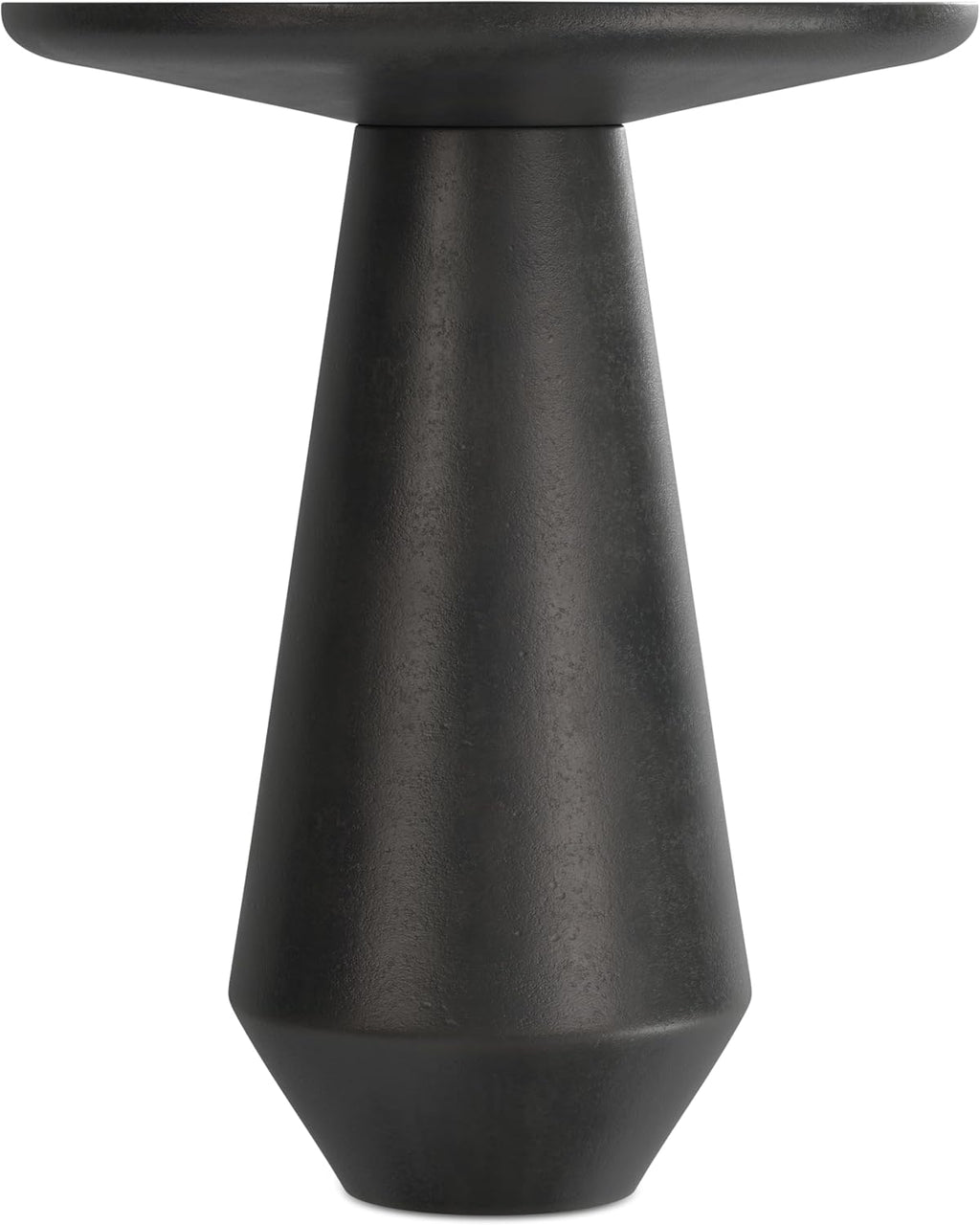 SIMPLIHOME Gloria Metal Side Table - 16 inch Wide Solid Metal Round Cast Aluminum Accent Table in Graphite, Contemporary End Table for Living Room with Powder-Coated Finish, Assembled