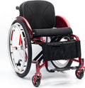 Sports and Leisure Wheelchairs for Adults,Lightweight Transport Wheelchair,Portable Self-propelled Manual Wheelchairs,Folding All-Terrain Wheelchair,Aluminum Alloy Wheelchair(Red,40cm/15.7in)