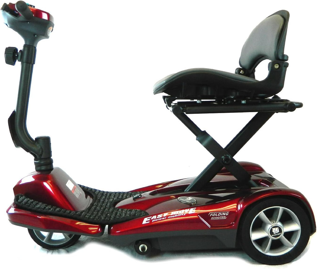 EvRider Easy Move Mobility Scooter Remote Automatic Folding, Burgundy