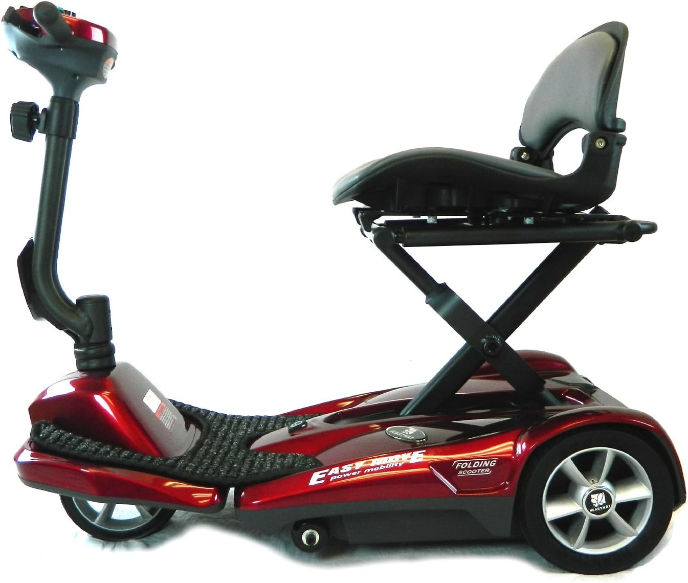 EvRider Easy Move Mobility Scooter Remote Automatic Folding, Burgundy