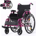 Wheelchair Self-propelled,Foldable Manual with Removable Armrest Non-pneumatic Tire Adjustable Pedals Aluminum Alloy Push Scooter,portable