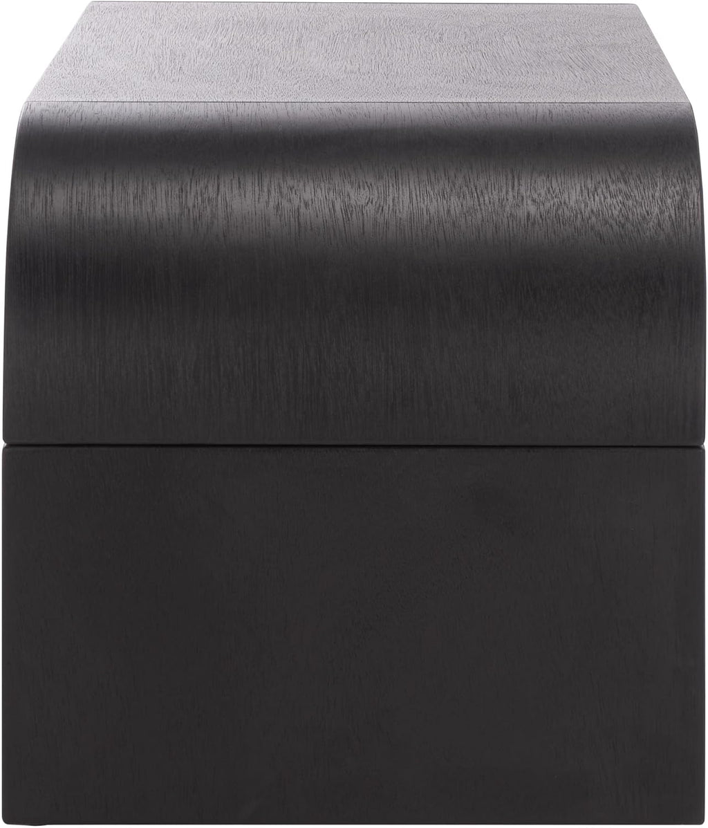 SAFAVIEH Home Collection - Liasonya Coffee Table, Black with Curved Base Waterfall Design for Living Room (COF6610C)