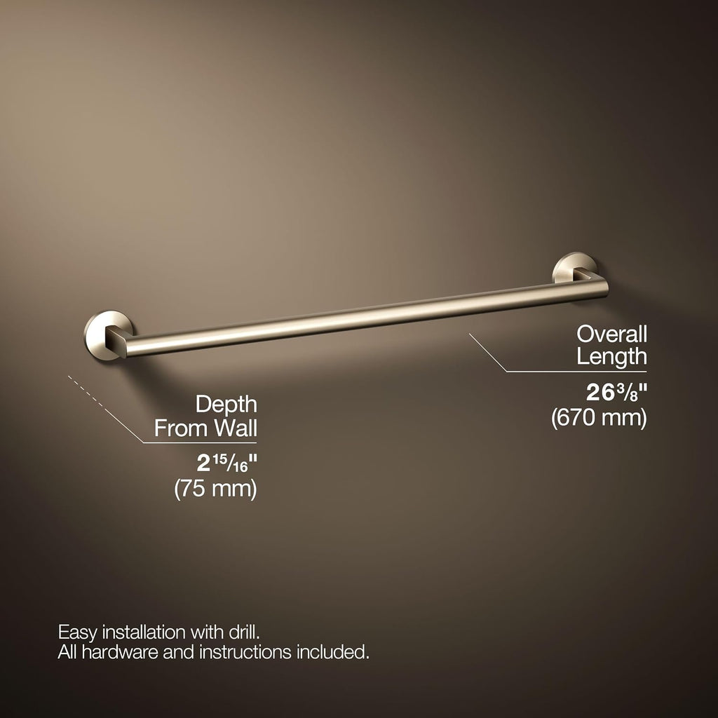Kohler 78373-BV Components® 24' Towel bar, Vibrant Brushed Bronze