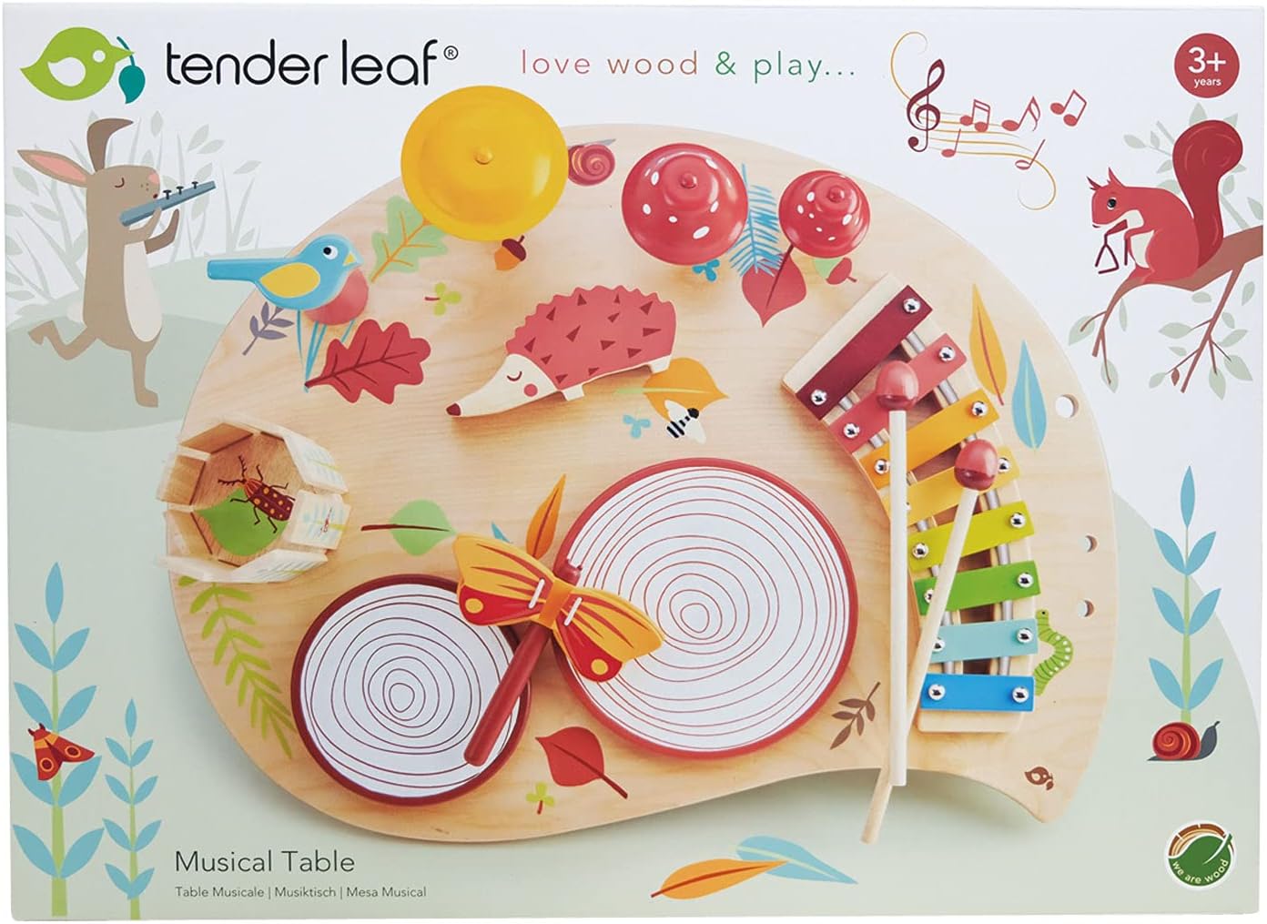 Tender Leaf Toys - Musical Table - A Complete Musical Instrumental Set for Kids Age 3+
