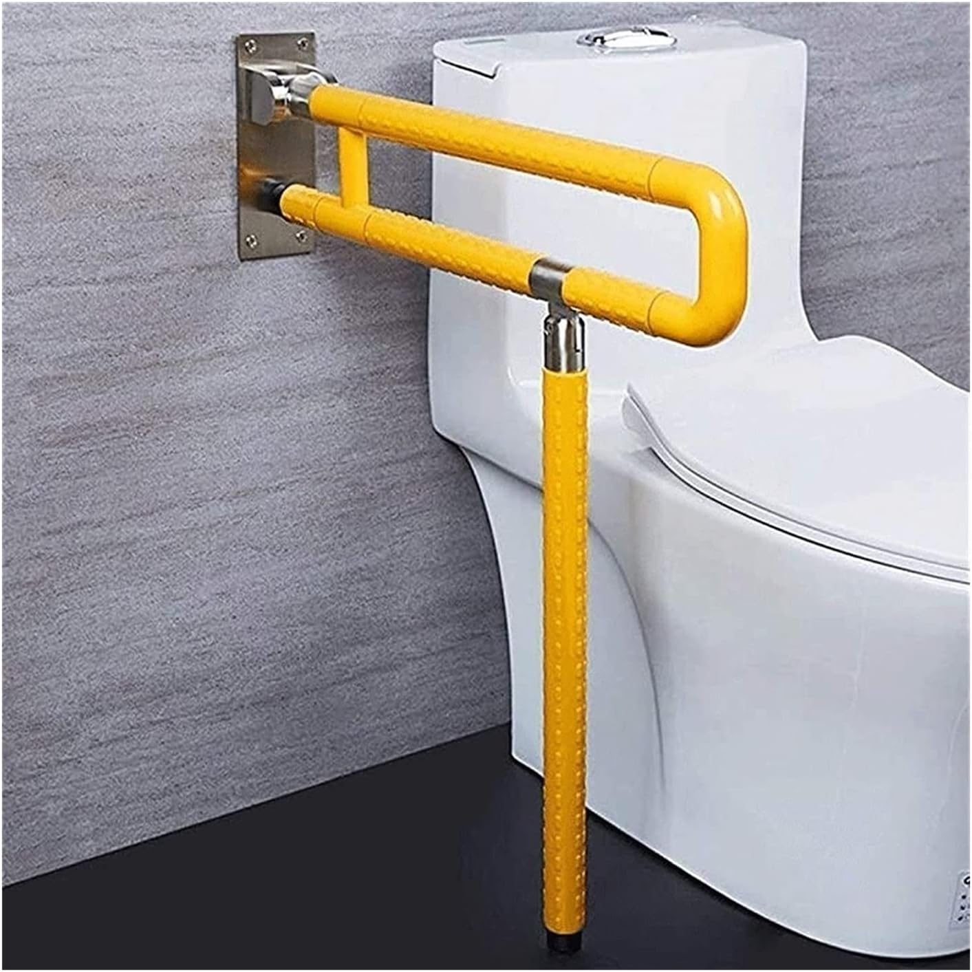 Bath Handle Towel Rail Handle Grab Bar Bathroom Seat Support Foldable Skid Resistance Toilet Hand Grips for Disability Aid and Elderly Assistance (Color : Yellow)