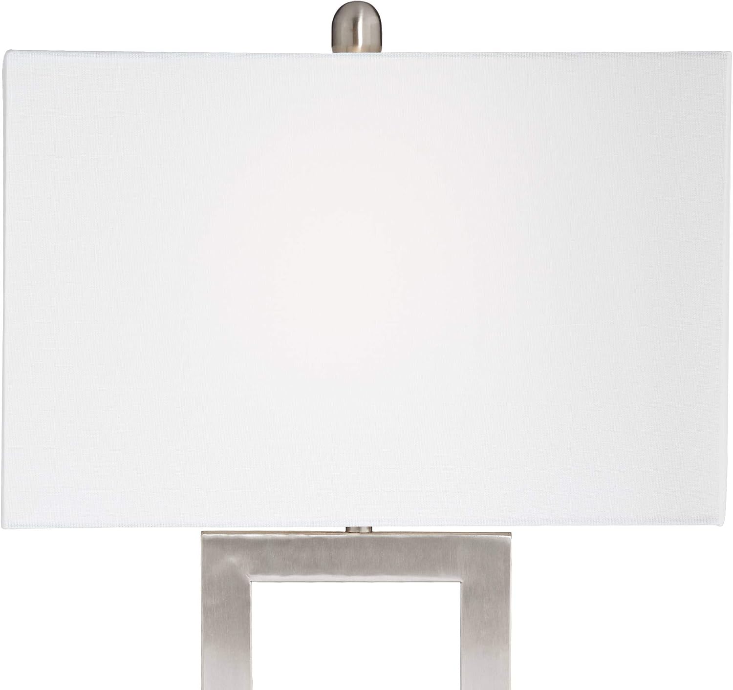360 Lighting Todd 30' Tall Large Rectangular Modern End Table Lamps Set of 2 USB Port AC Power Outlet Silver Brushed Nickel Finish Metal Living Room Charging Bedroom Bedside Nightstand House