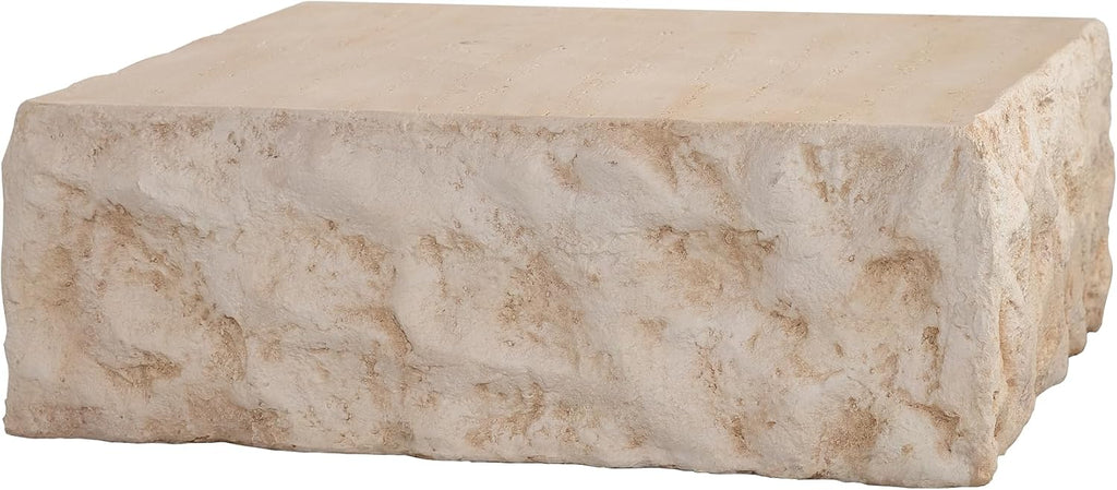 35.43' MgO Square Centre Coffee Table Vintage Faux Stone Sofa Pre-Modern Coffee Tables for Living Room Office Apartment,Amber