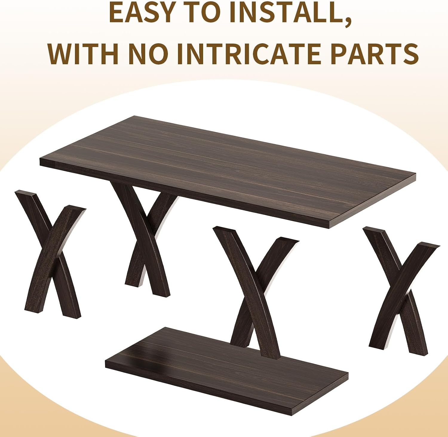 47' Wood Coffee Tables for Living Room Rustic Stands with Storage Shelf Brown Coffee Tables for Living Room. Farmhouse Center Stands with Shelf Farmhouse Rectangle Center Table