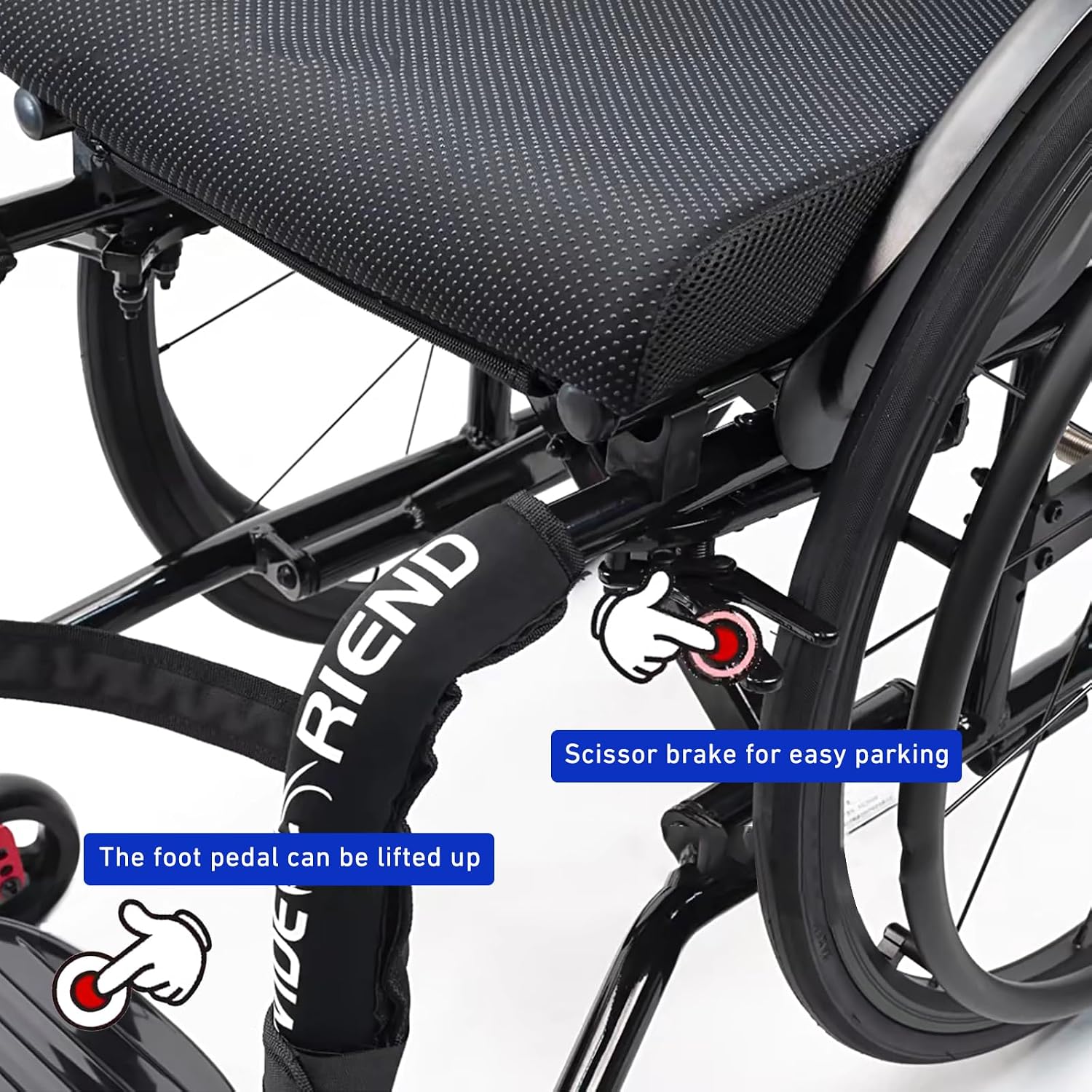 Light Wheelchair,Folding Wheelchair For Adults,Lightweight Foldable Wheelchair,Aluminum Alloy Wheelchair,Compact Wheelchair,Sports Folding Transport Wheelchair,All - Terrain Wheelchair(Size:36cm/14.2i