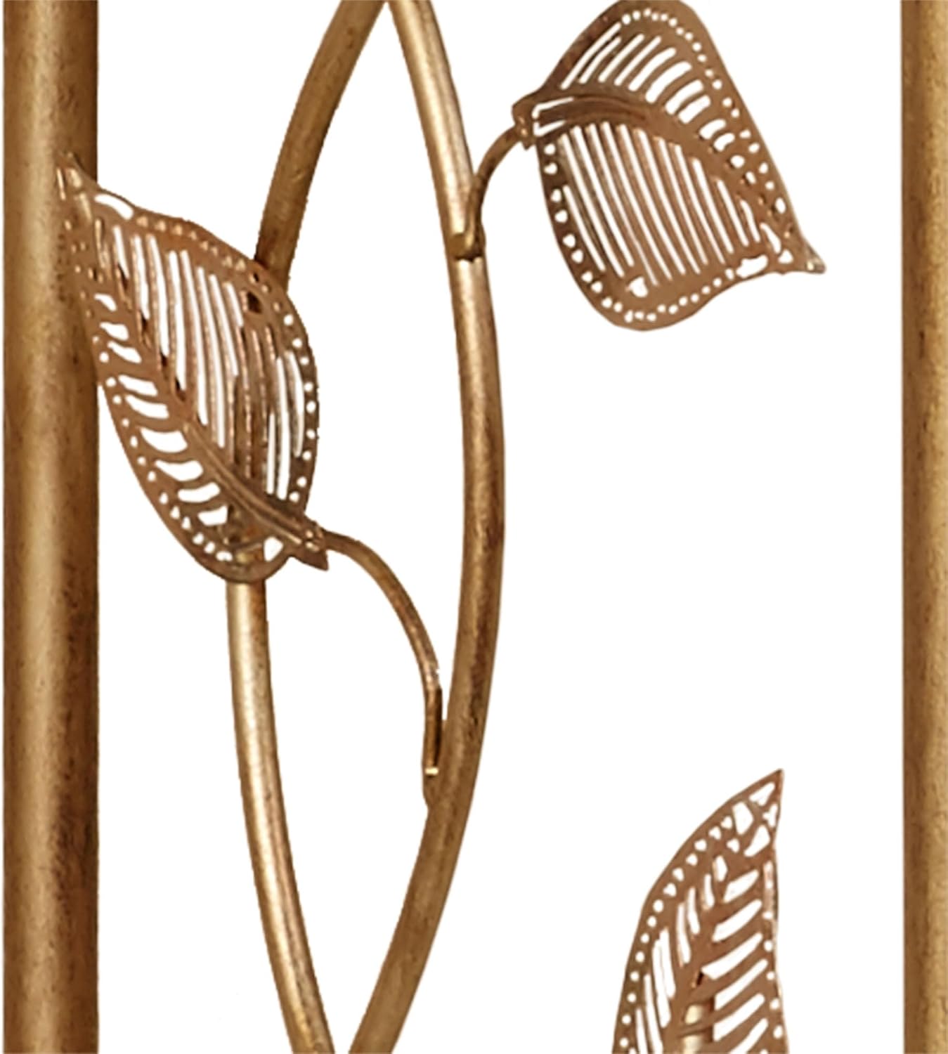 Touch of Class Eden Towel Rack Stand, Champagne Bronze | Metal, Freestanding Bathroom Towel Holder, Three Bar Storage, Nature Inspired Leaf Design, Powder Coated