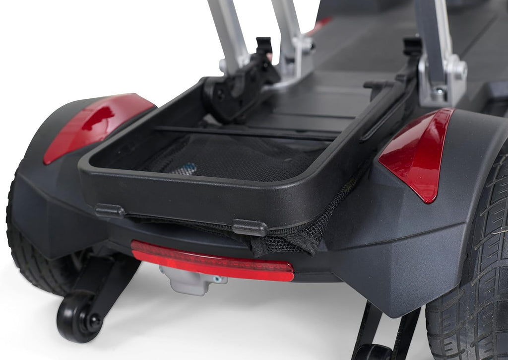 Golden Technologies Buzzaround CarryOn Manual Folding Travel Mobility Scooter - Folds to 12' - Airline Approved 12.5 ah Lithium Battery - 47.5 lbs. Without The Seat and Battery (Red/Blue)