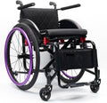 Sports Wheelchair For Adult,Lightweight Foldable All Terrain Sports Wheelchair,Self-propelled Manual Wheelchair With Handbrakes,Transport Wheelchairs With Anti-Tipper,for Teenagers, Adults, Seniors(Pu