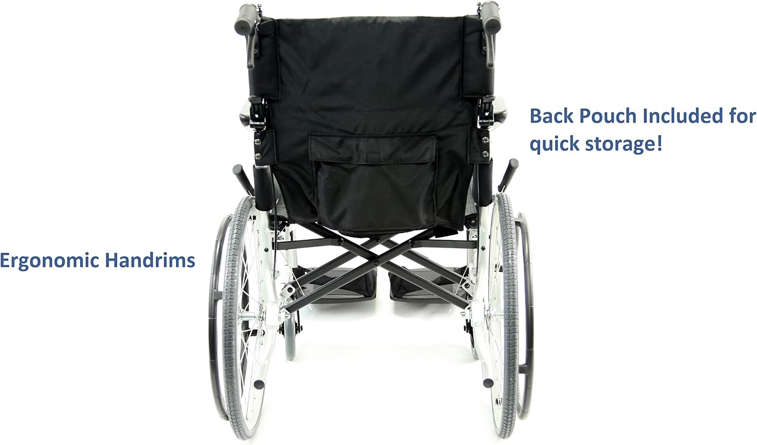 Karman Healthcare Ergonomic Wheelchair Ergo Flight with Quick Release Axles in 18' Seat, Frame, Pearl Silver, 1 Count (Pack of 1)
