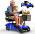 Mobility Scooter,4 Wheel Mobility Scooter,28 Miles Range,300W Motor, 300LBS Capacity,Lightweight and Portable,with LED Headlights and Basket,Charger Included,Blue
