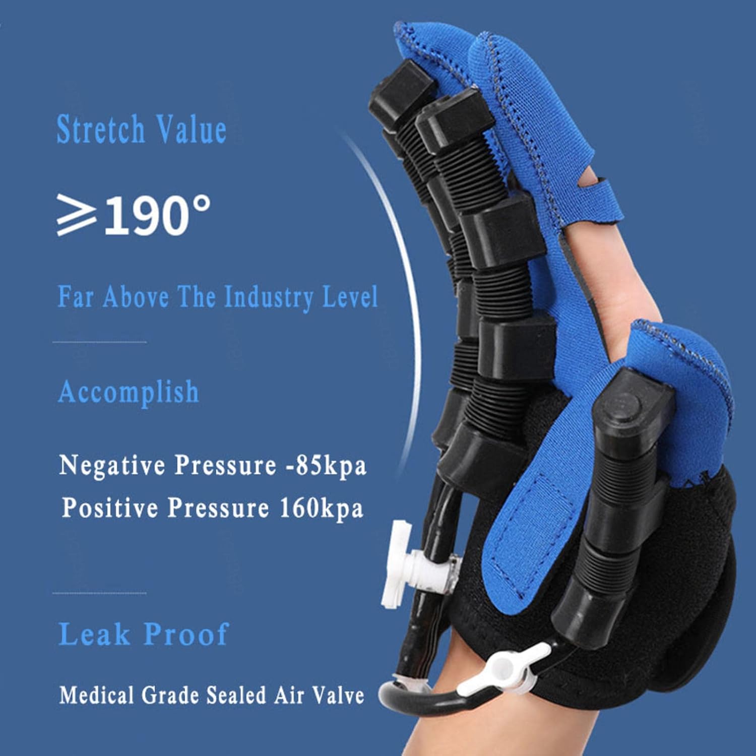 Disability Aids Rehabilitation Equipment Stroke Hemiplegia Finger Exerciser for Stroke People Finger Wrist Training,Right-M