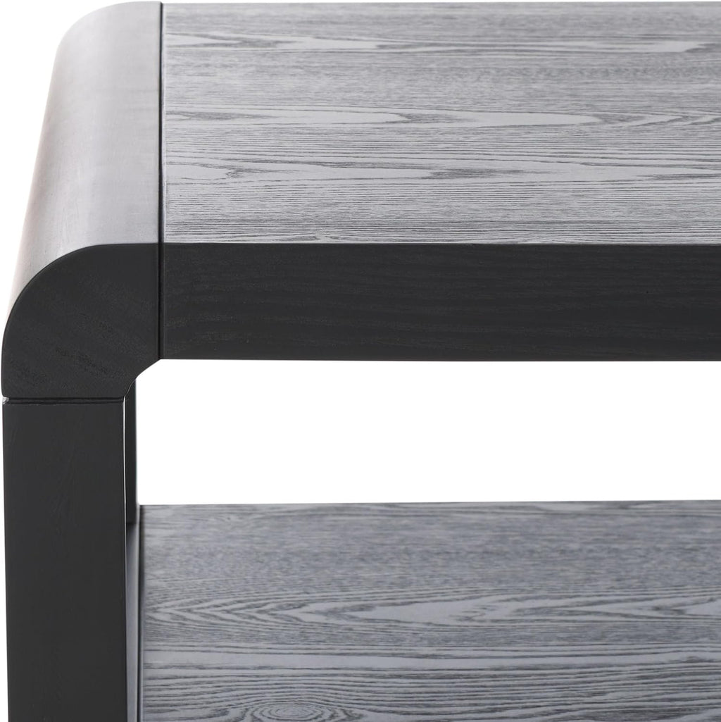 SAFAVIEH Home Collection Omara Black 1-Shelf Coffee Table