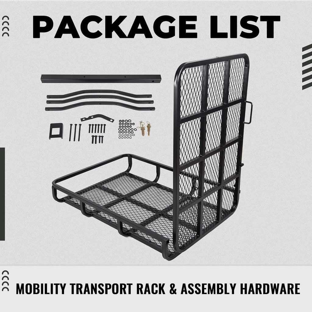 Mobility Carrier Wheelchair Electric Scooter Rack Hitch Disability Medical Ramp 500Lbs Capacity